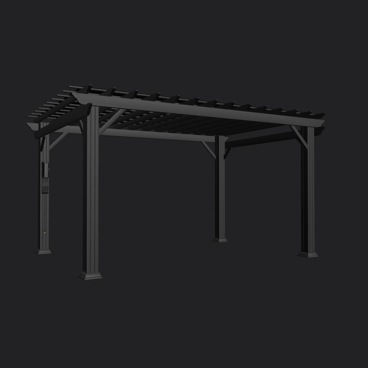 Stratford | 14x10 Steel Pergola – Black