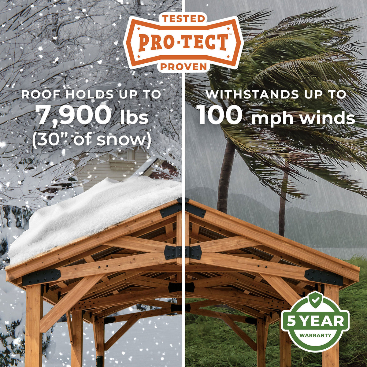 12x12 Arlington Gazebo with Electric - Lt Brown