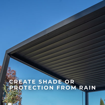 12x10 Sarasota Steel Louvered Pergola