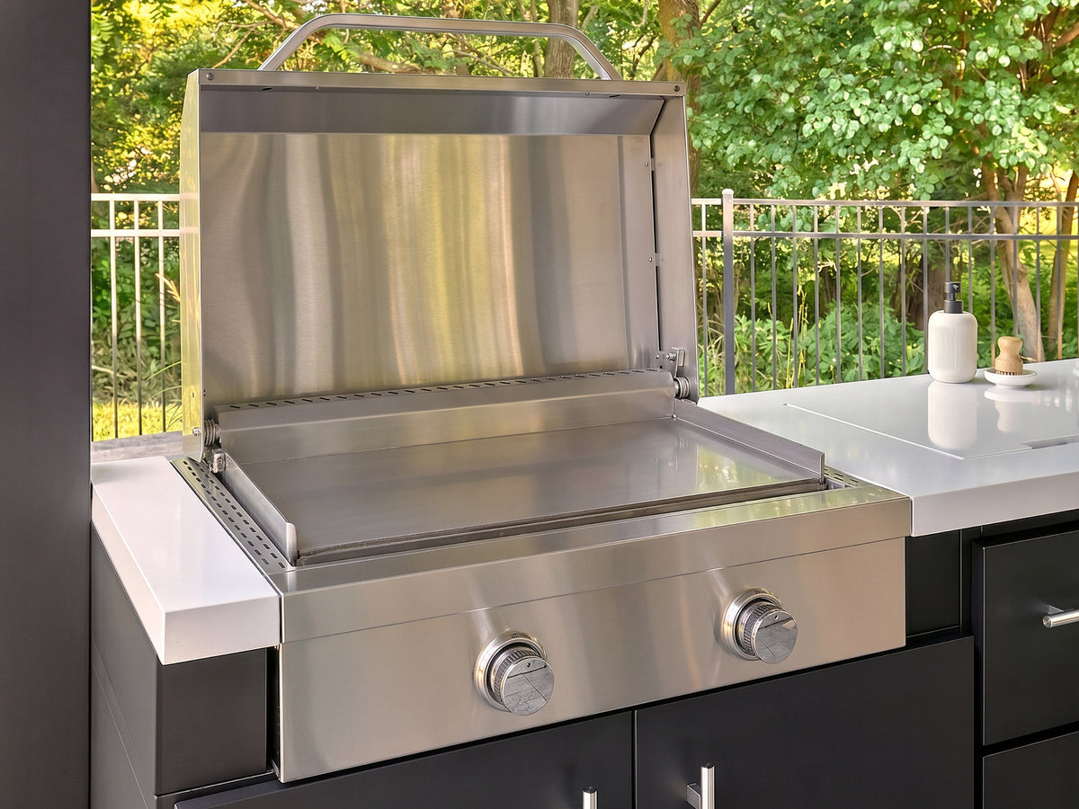 Lancaster | Galley Outdoor Kitchen with Built-In Grill & Griddle