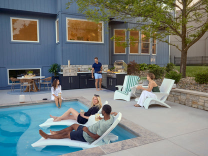 Emory | Corner Outdoor Kitchen Island with Built-In Griddle & Pizza Oven