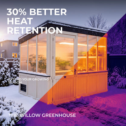 9x6 Willow Greenhouse - White
