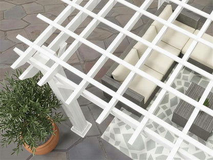 Stratford | 14x12 Steel Pergola – White
