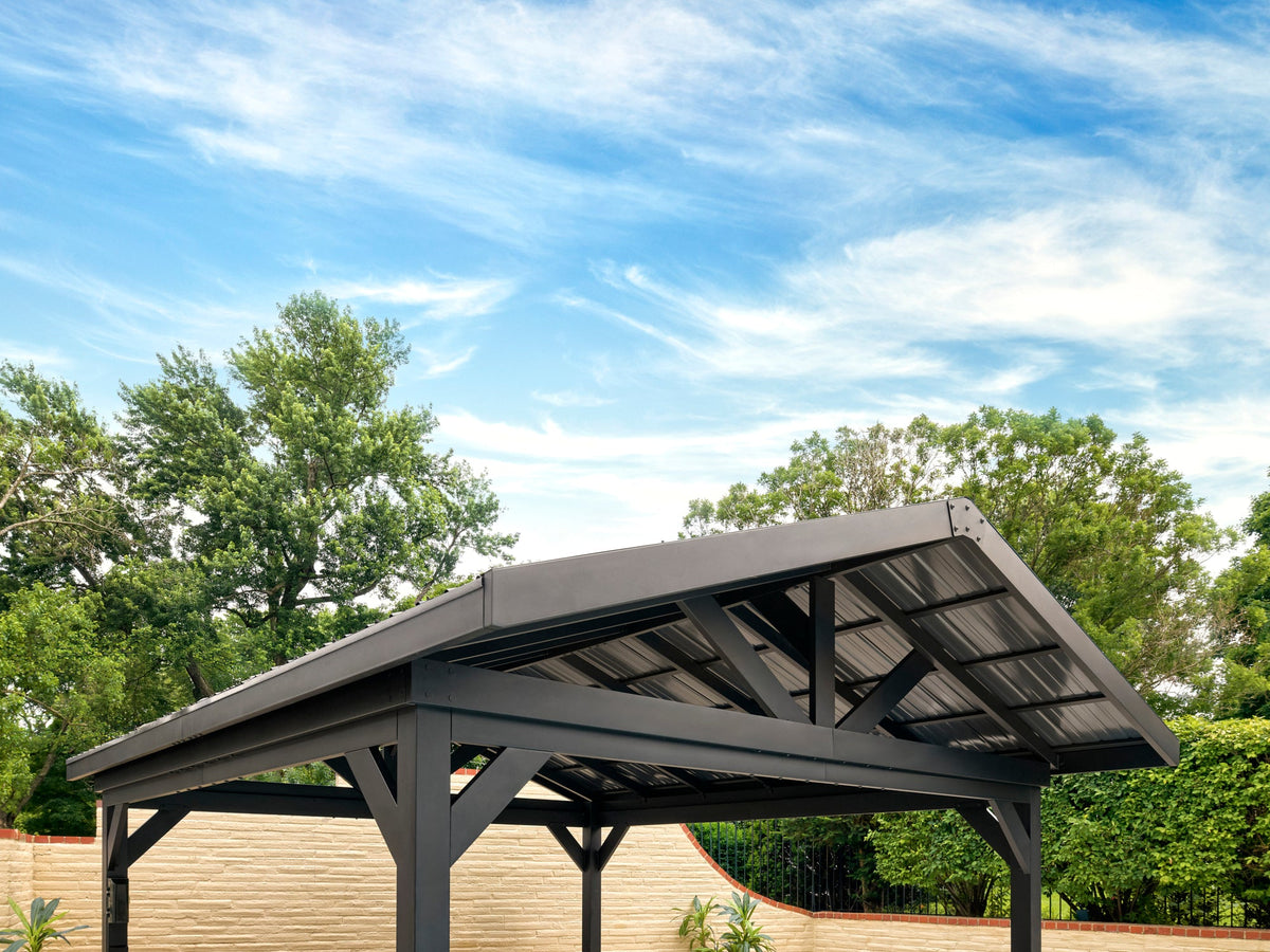 Lancaster | 16x14 Steel Gazebo with Gable Roof