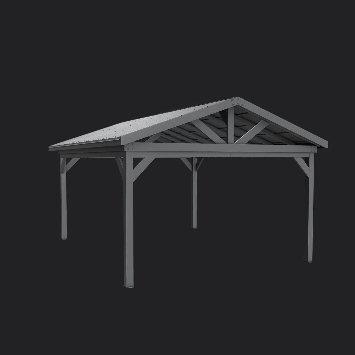 Lancaster | 18x14 Steel Gazebo with Gable Roof