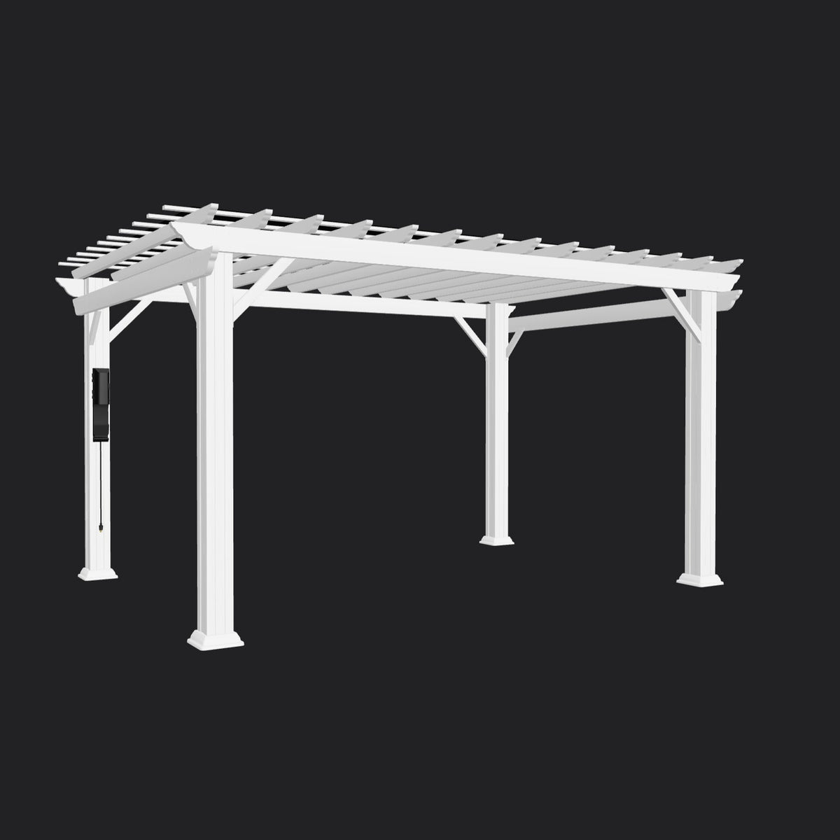 Stratford | 14x10 Steel Pergola – White