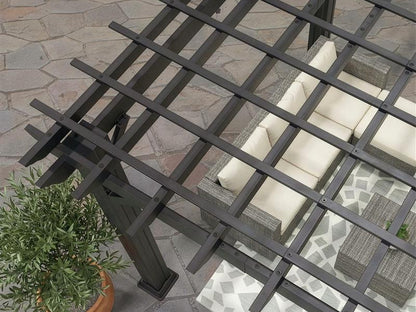 Stratford | 14x12 Steel Pergola – Black