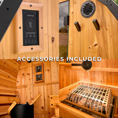 Lennon Outdoor Cube Sauna with Porch – 4-6 Person
